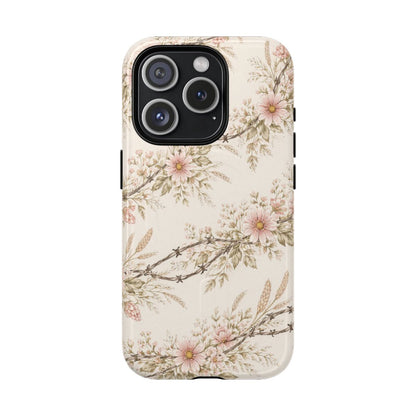 Floral Barbed Wire Magnetic Case