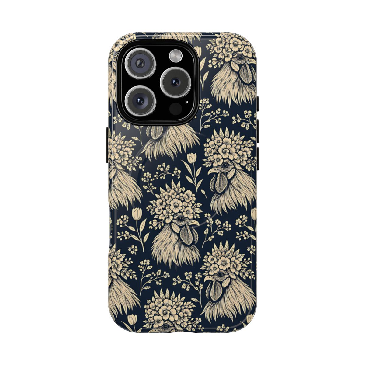 Floral Rooster Magnetic Case