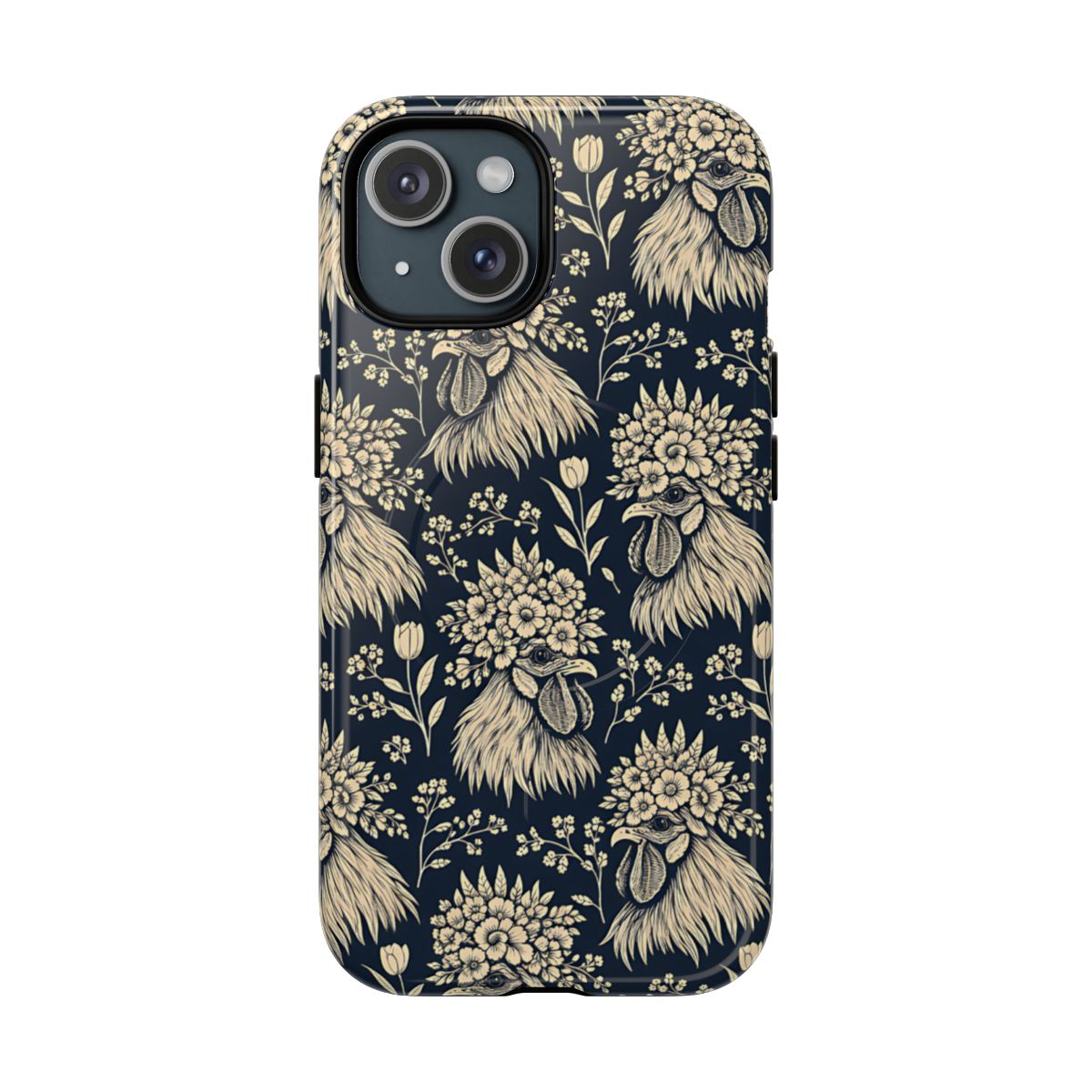 Floral Rooster Magnetic Case