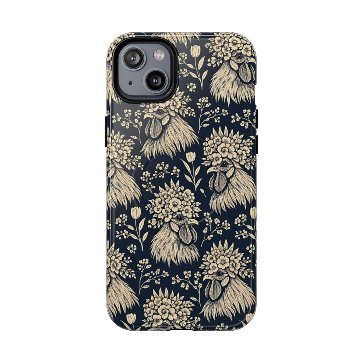 Floral Rooster Magnetic Case