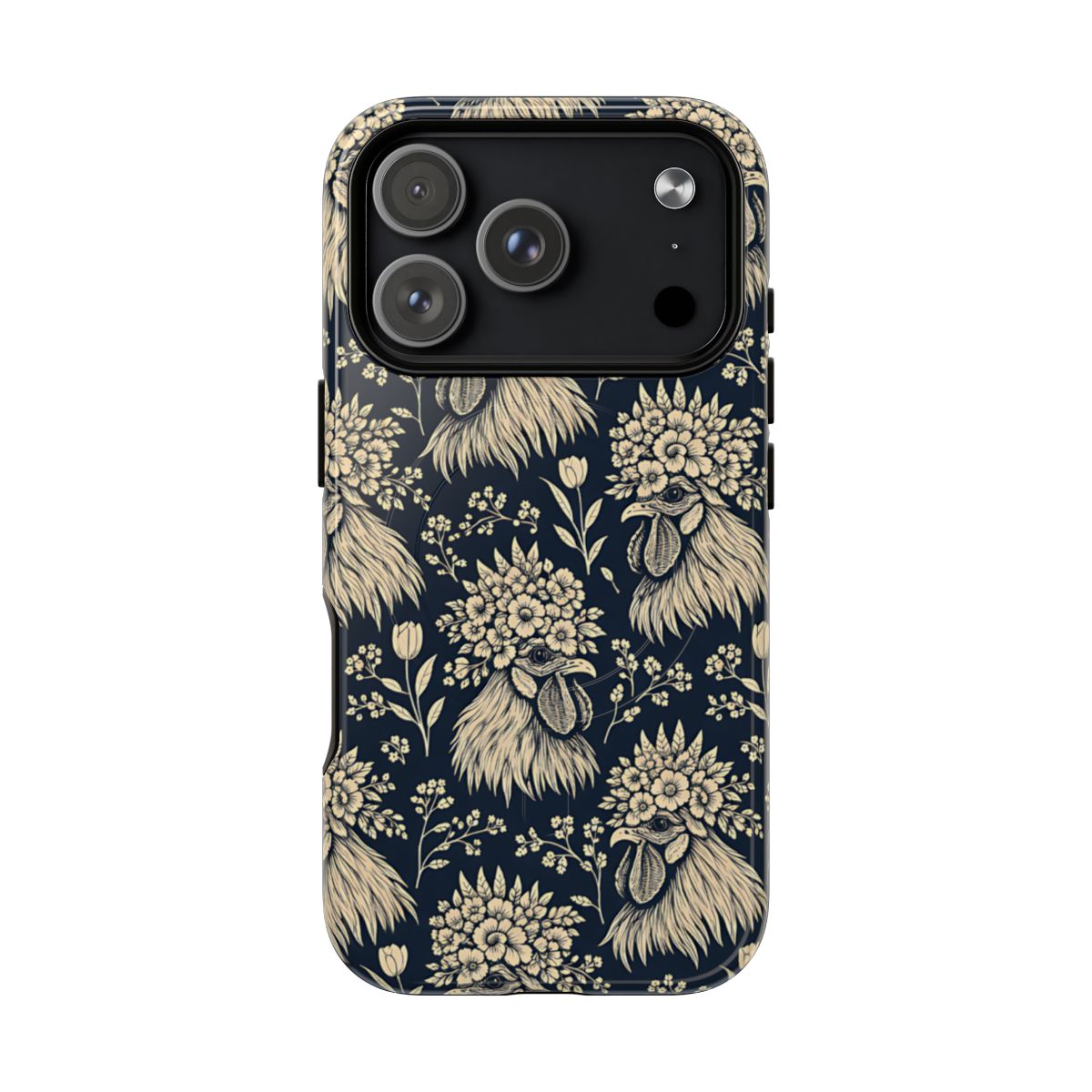 Floral Rooster Magnetic Case