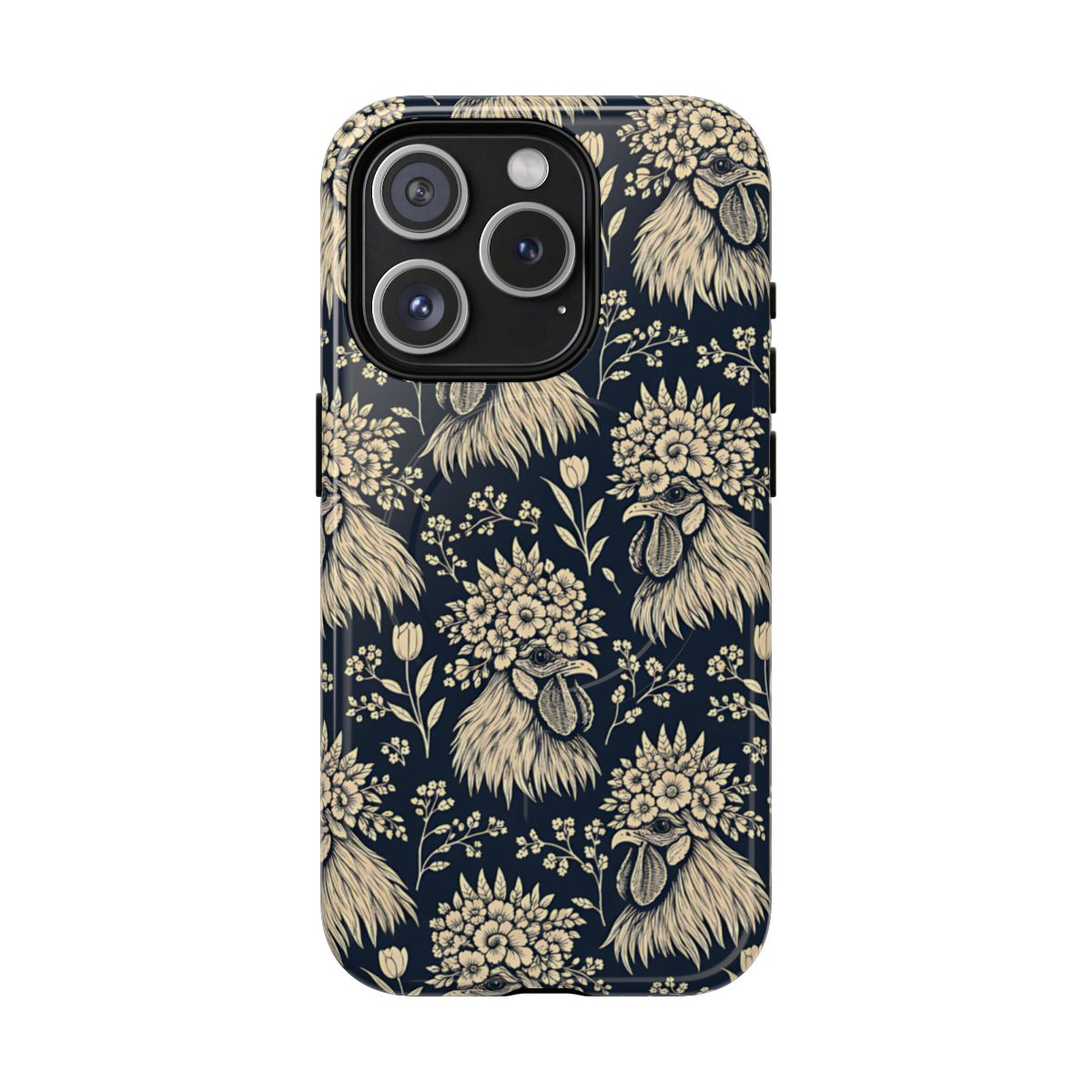 Floral Rooster Magnetic Case