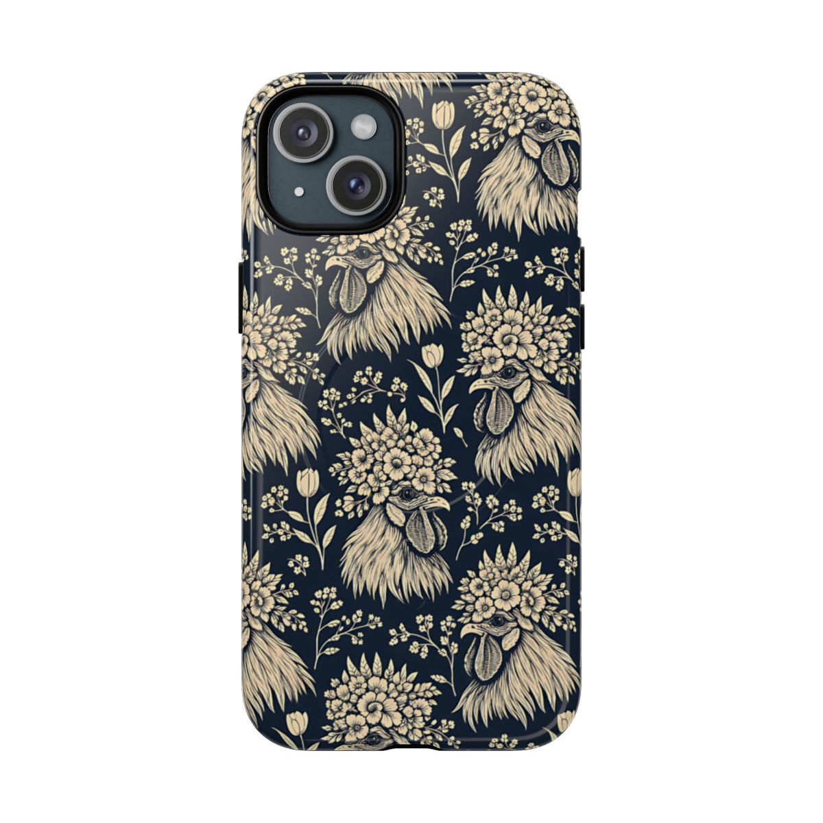 Floral Rooster Magnetic Case