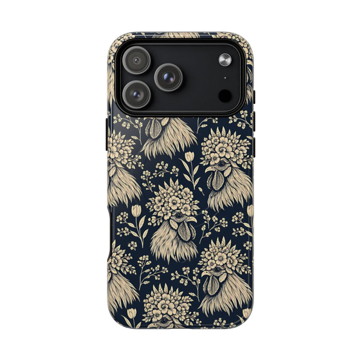 Floral Rooster Magnetic Case