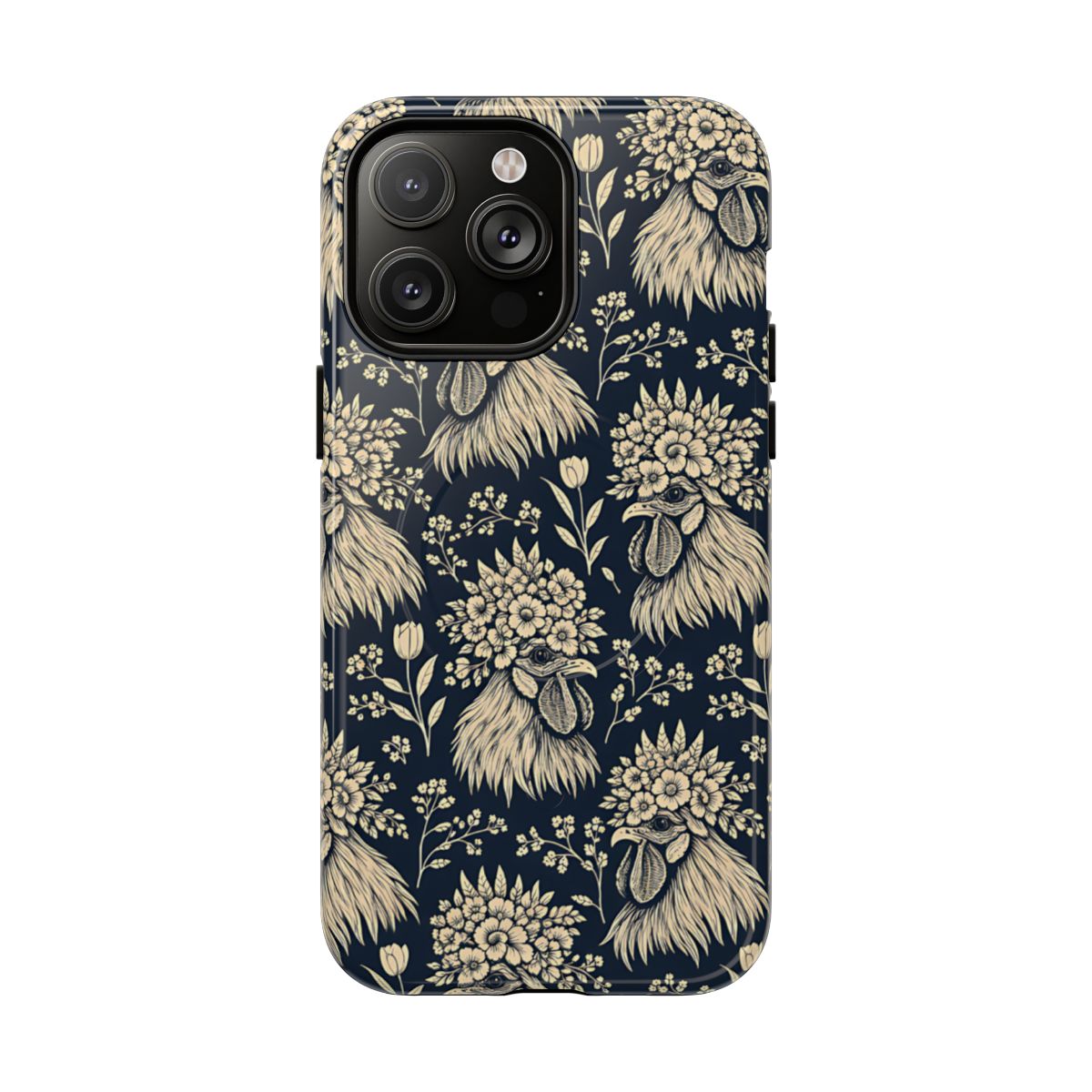 Floral Rooster Magnetic Case
