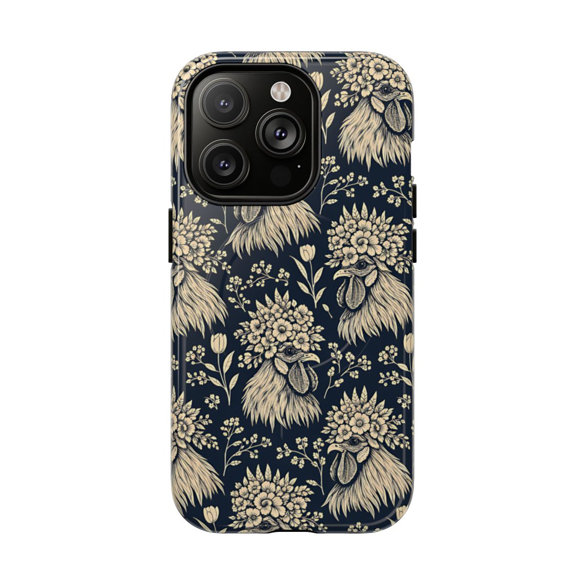 Floral Rooster Magnetic Case