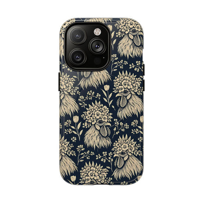 Floral Rooster Magnetic Case