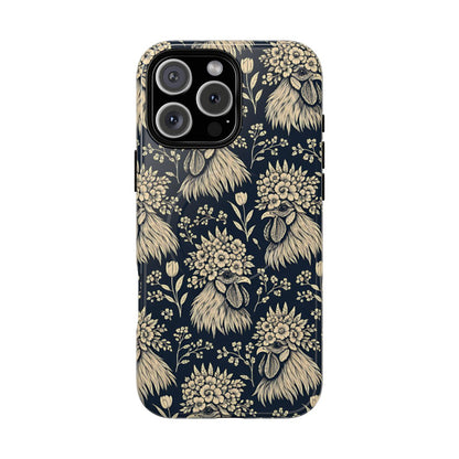 Floral Rooster Magnetic Case