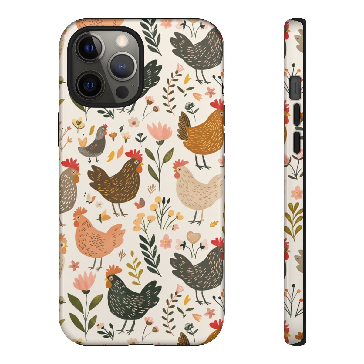 Floral Chickens Tough Case