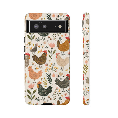 Floral Chickens Tough Case