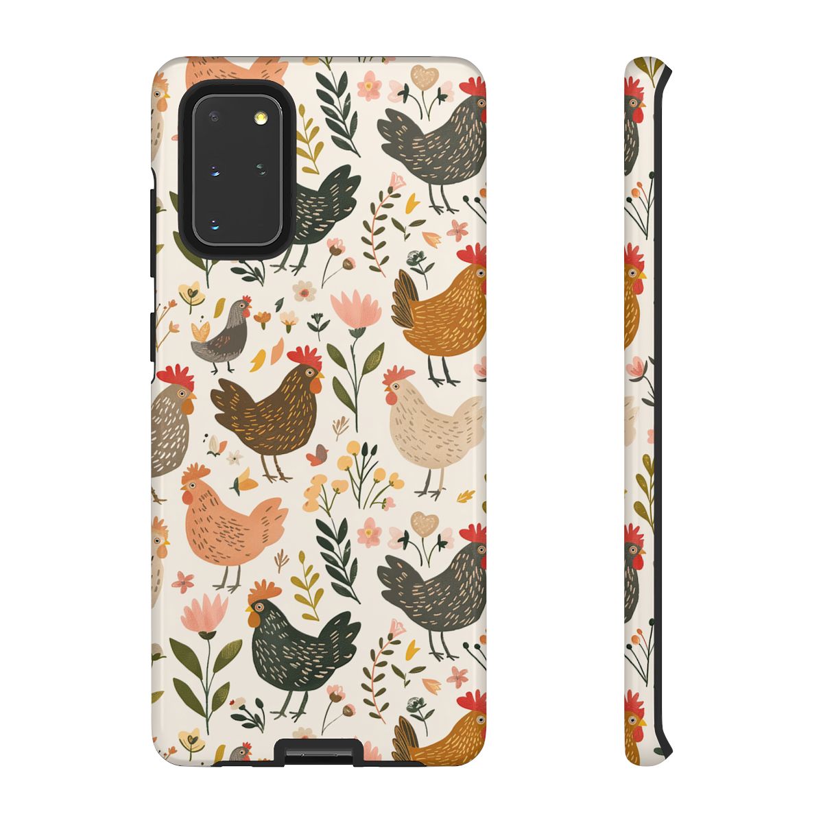 Floral Chickens Tough Case