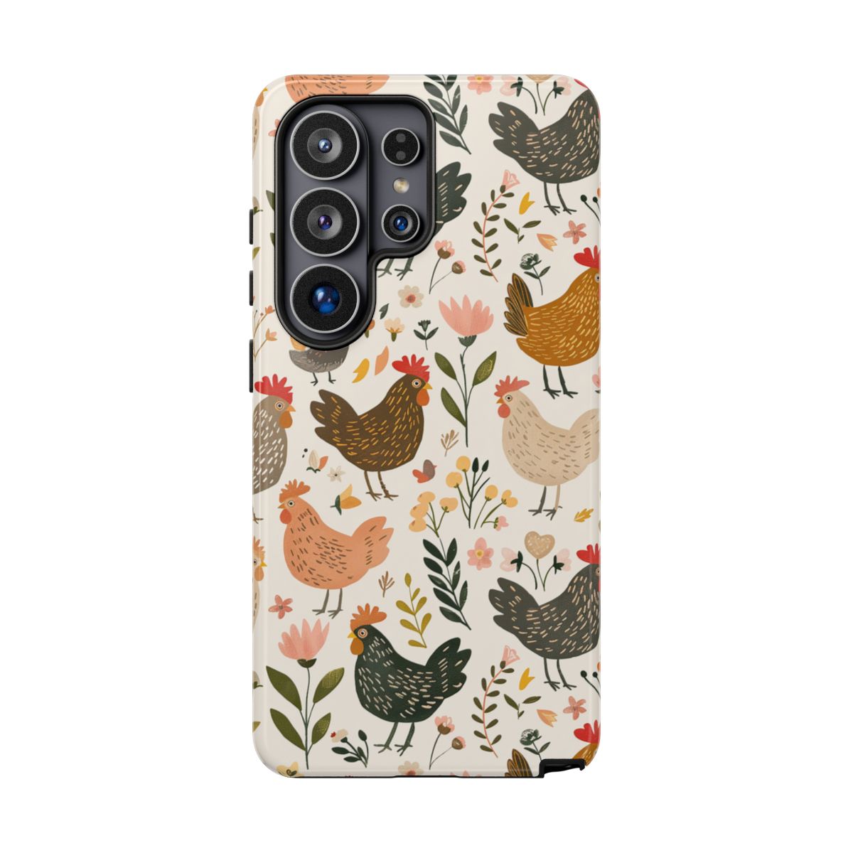 Floral Chickens Tough Case