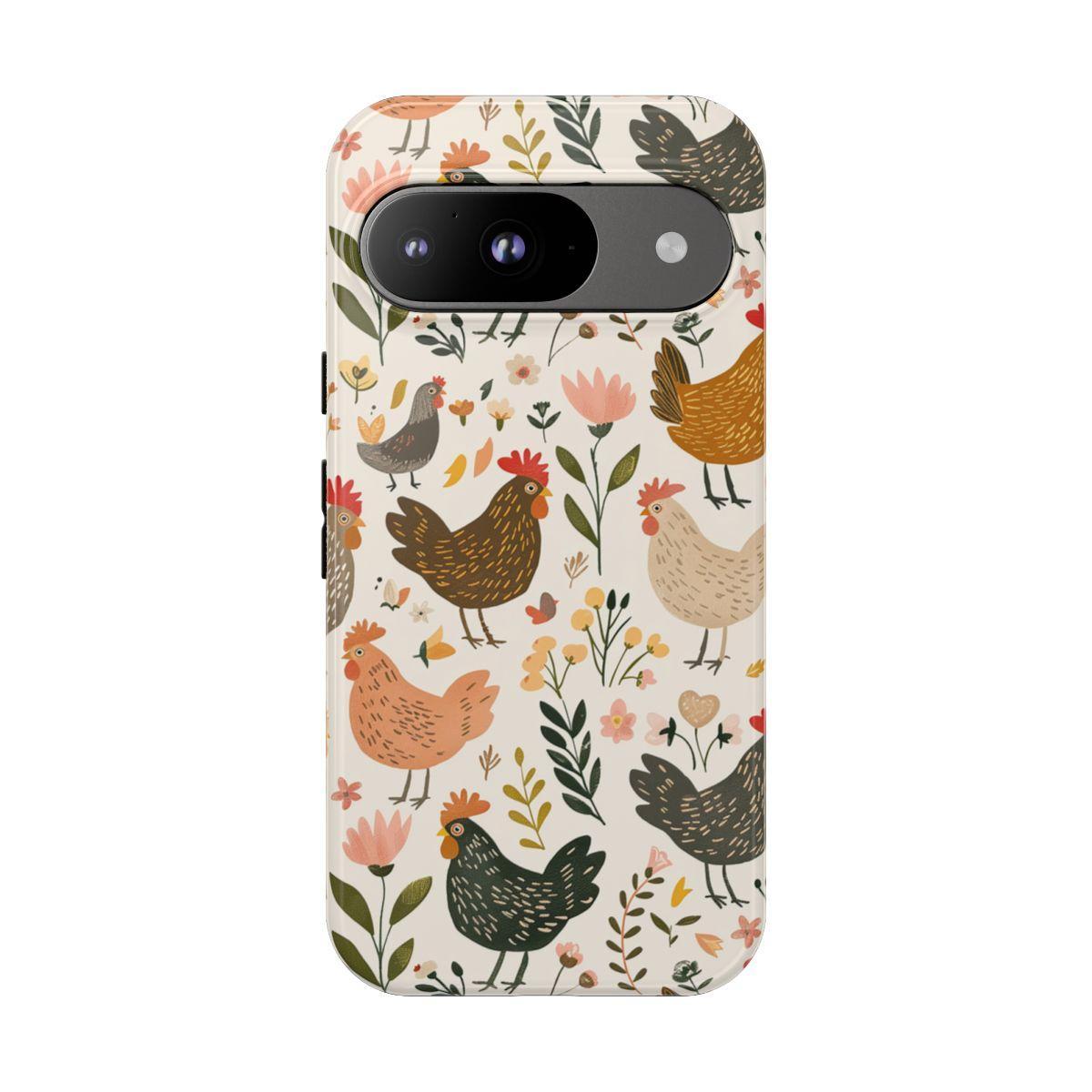 Floral Chickens Tough Case