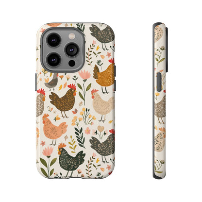 Floral Chickens Tough Case