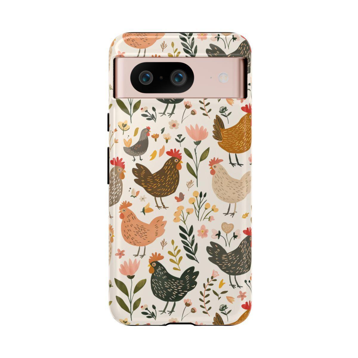 Floral Chickens Tough Case