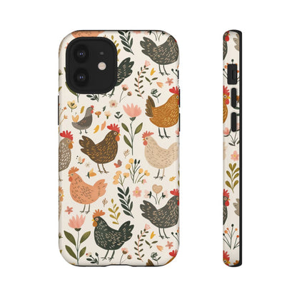 Floral Chickens Tough Case