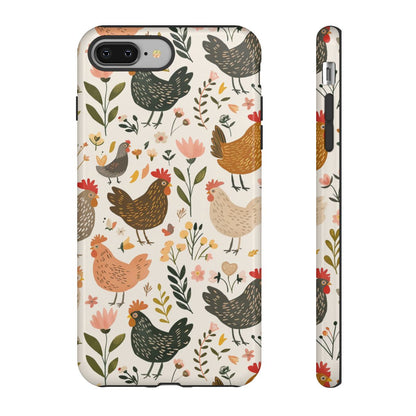 Floral Chickens Tough Case
