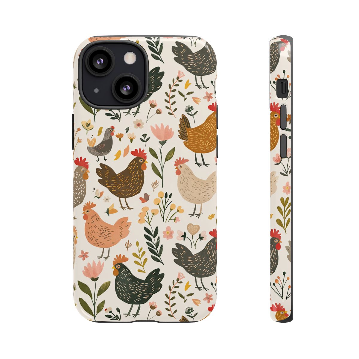 Floral Chickens Tough Case