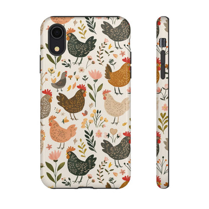 Floral Chickens Tough Case