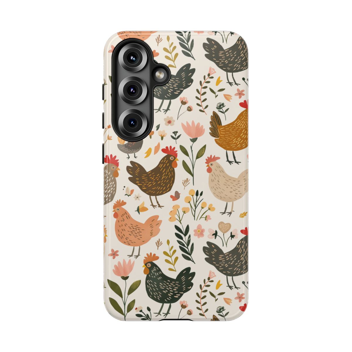 Floral Chickens Tough Case