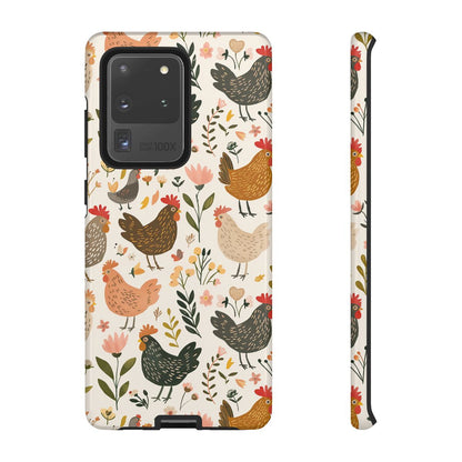 Floral Chickens Tough Case