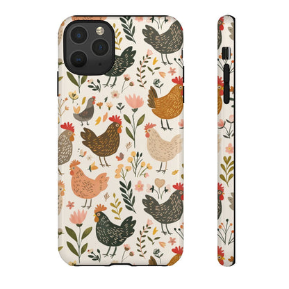 Floral Chickens Tough Case