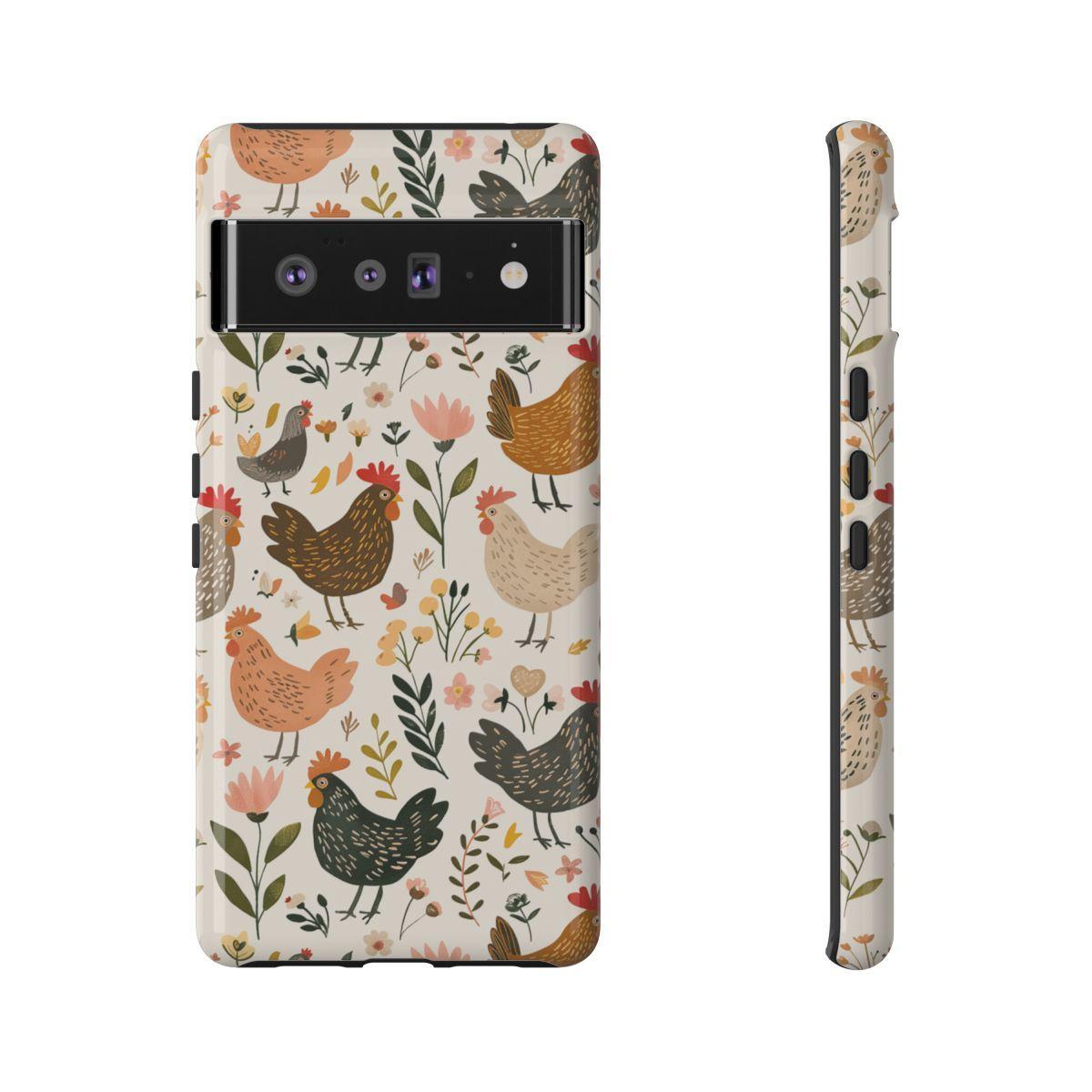Floral Chickens Tough Case