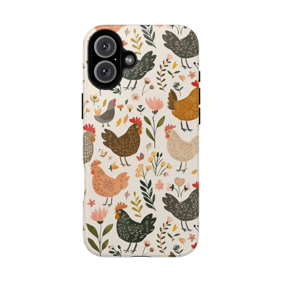 Floral Chickens Tough Case