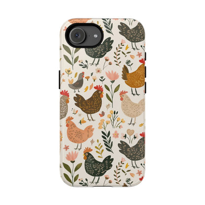 Floral Chickens Tough Case - iPhone 17e