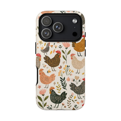 Floral Chickens Tough Case - iPhone 18 Pro