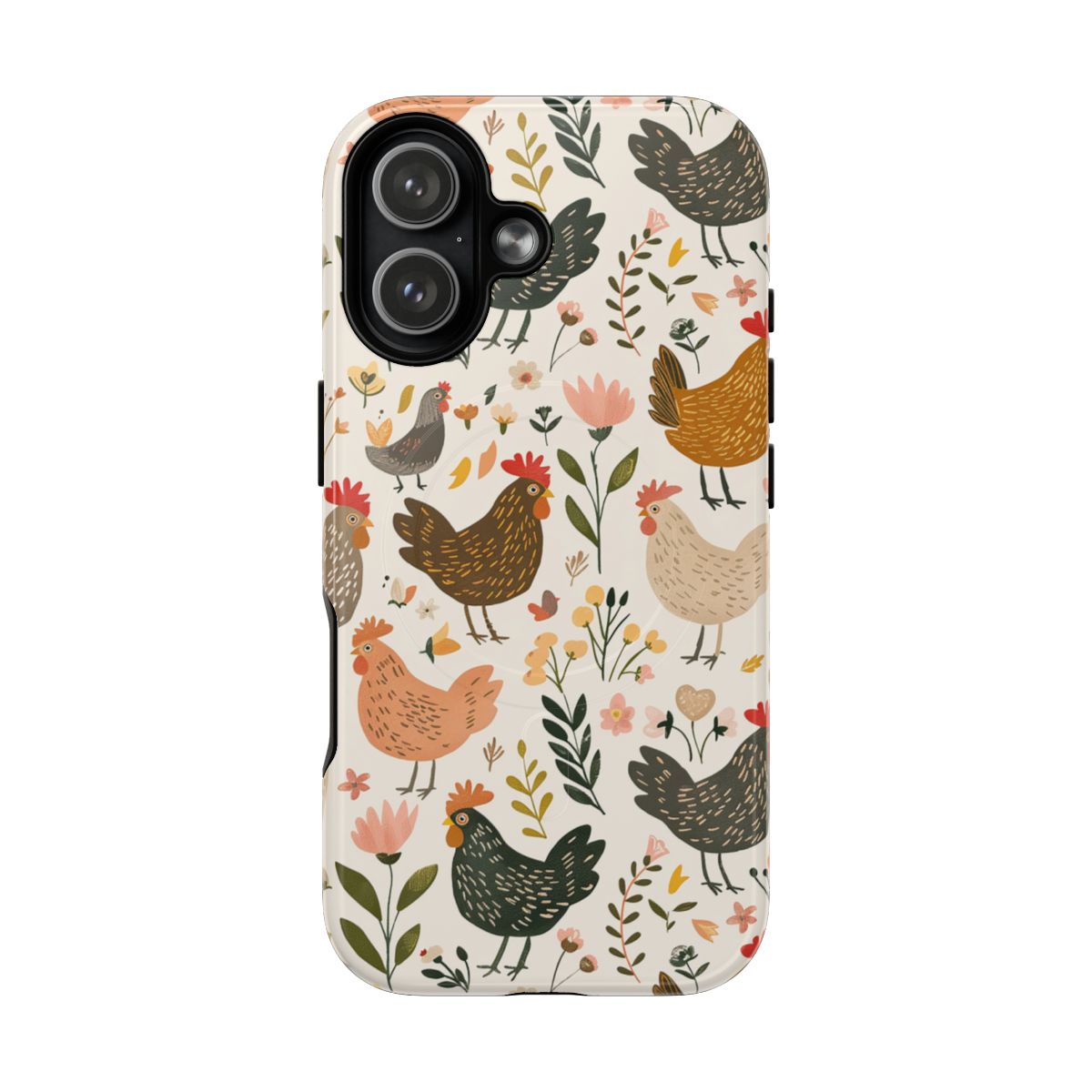 Floral Chickens Magnetic Case