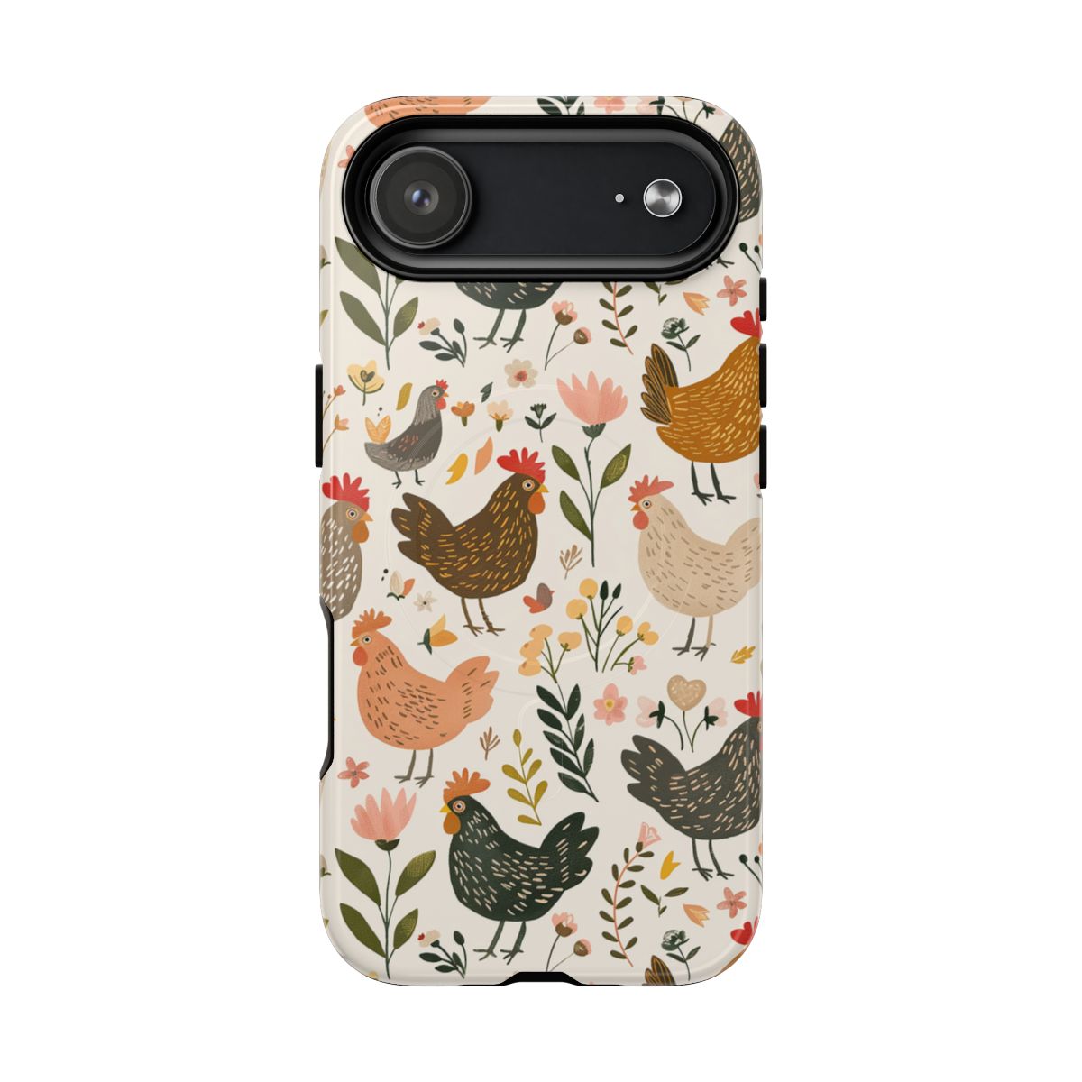 Floral Chickens Magnetic Case