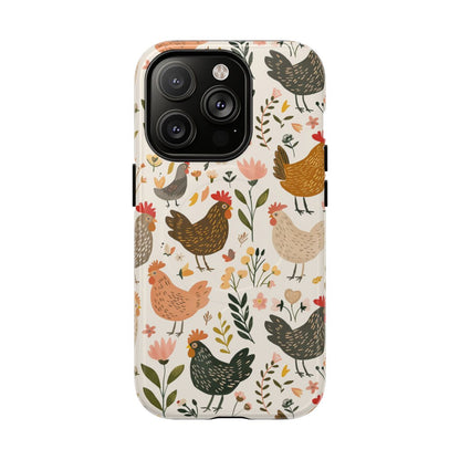 Floral Chickens Magnetic Case
