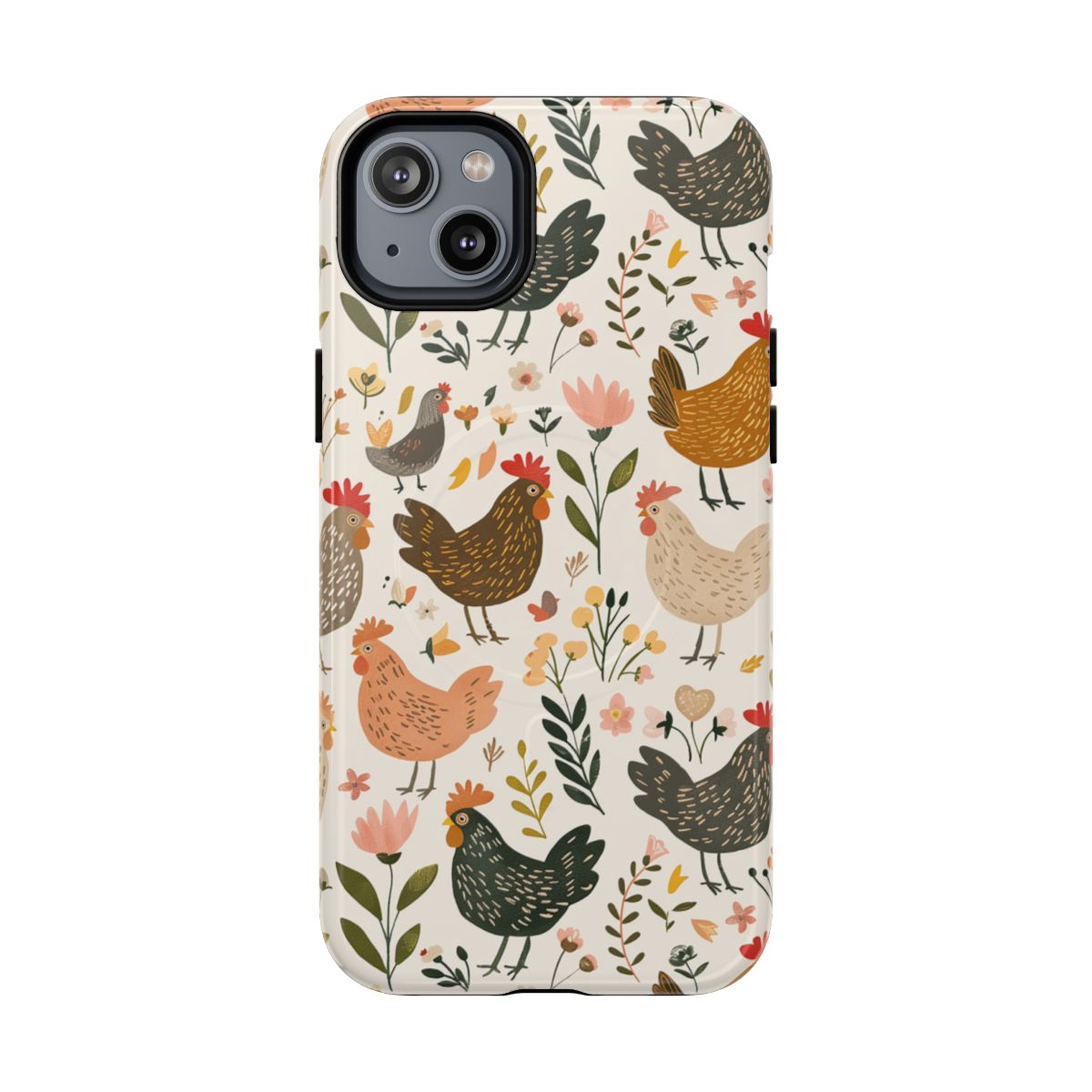 Floral Chickens Magnetic Case