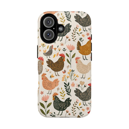 Floral Chickens Magnetic Case