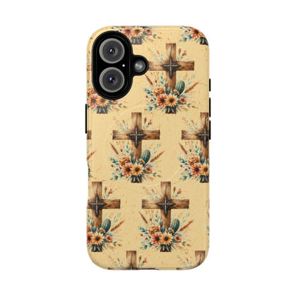 Floral Crosses Magnetic Case