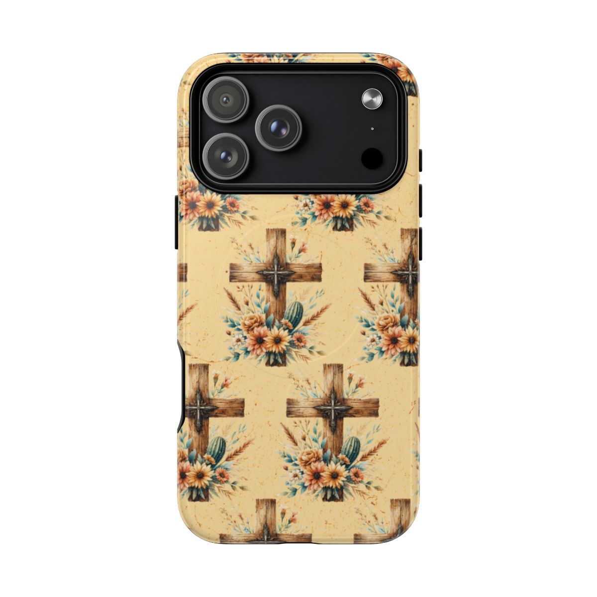 Floral Crosses Magnetic Case