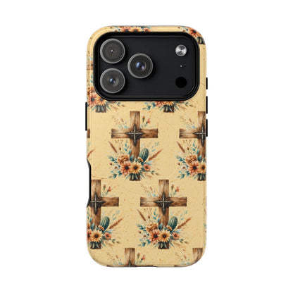 Floral Crosses Magnetic Case