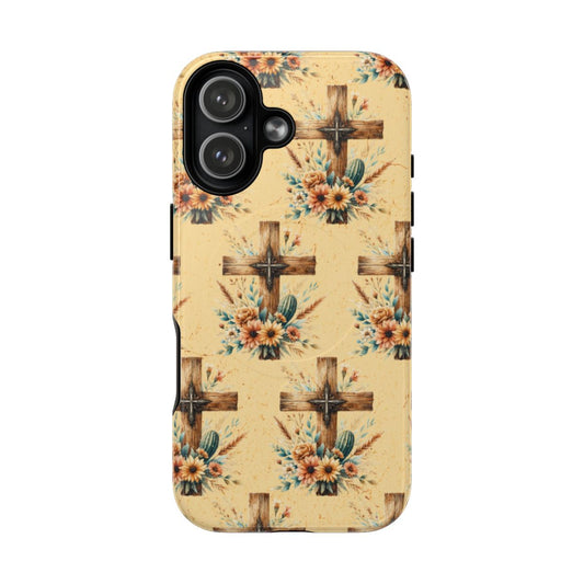 Floral Crosses Magnetic Case
