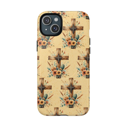 Floral Crosses Magnetic Case