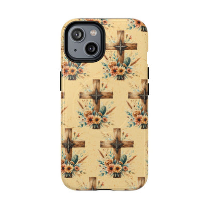 Floral Crosses Magnetic Case