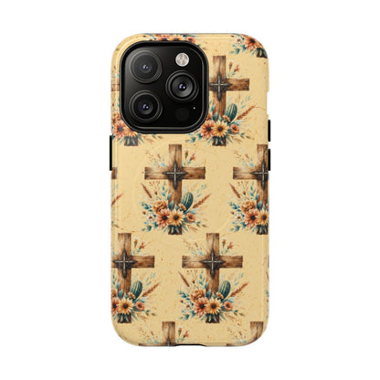 Floral Crosses Magnetic Case