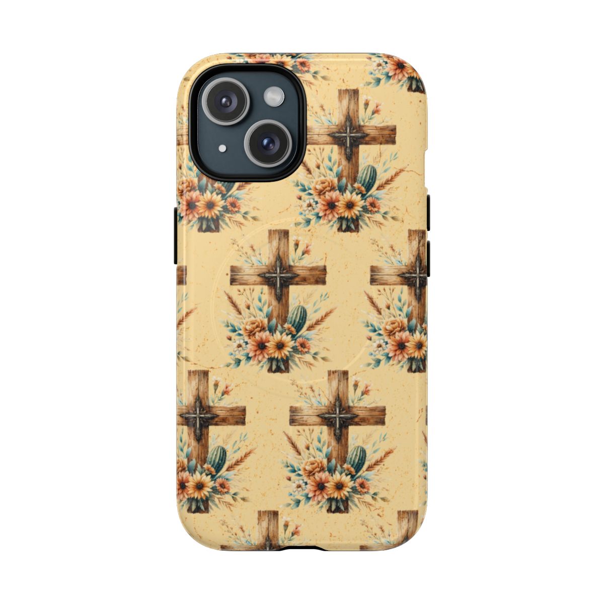 Floral Crosses Magnetic Case