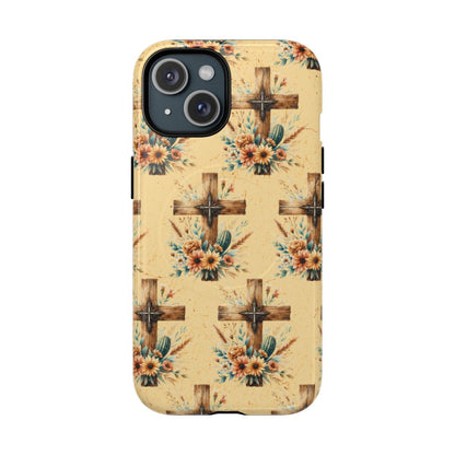 Floral Crosses Magnetic Case