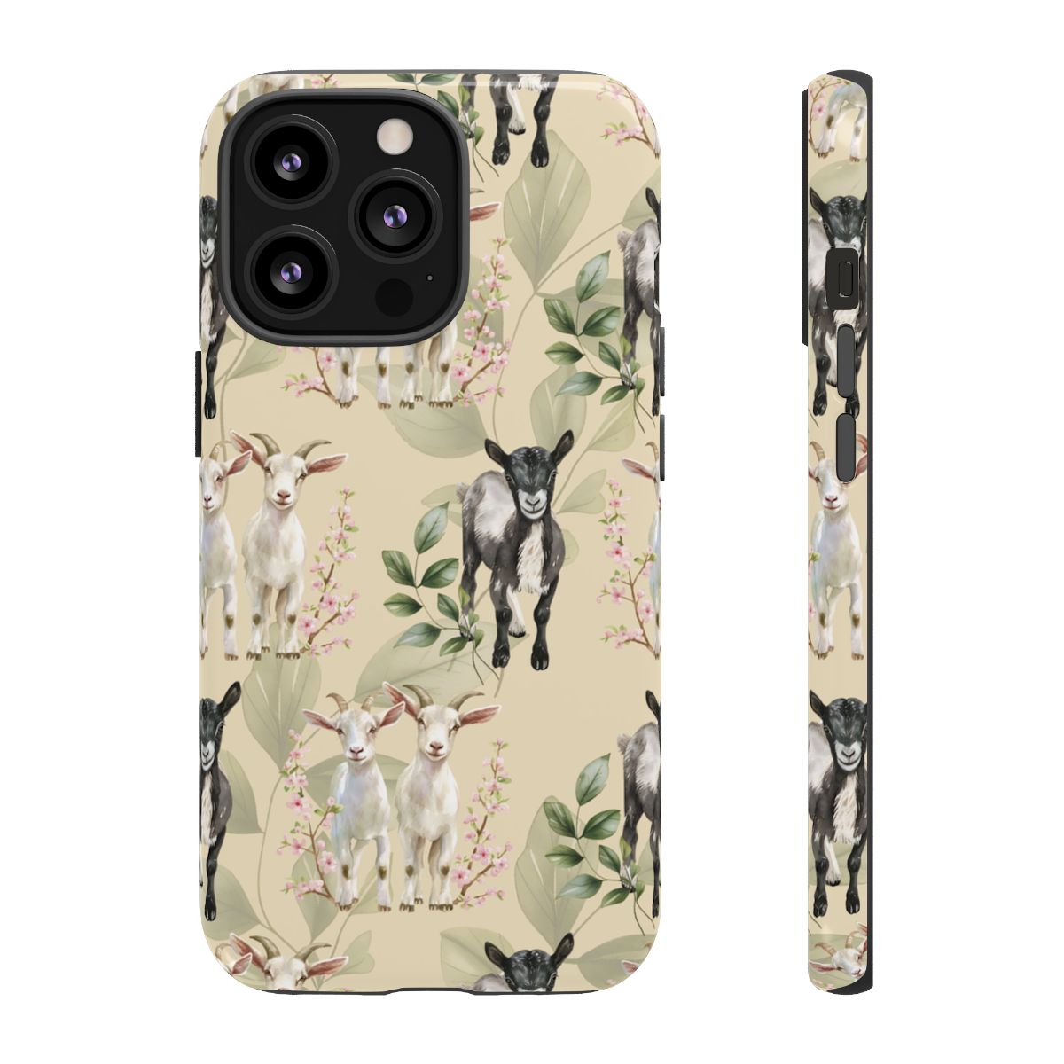 Floral Goats Tough Case