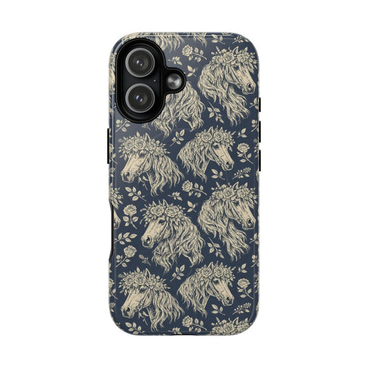 Floral Horses Magnetic Case