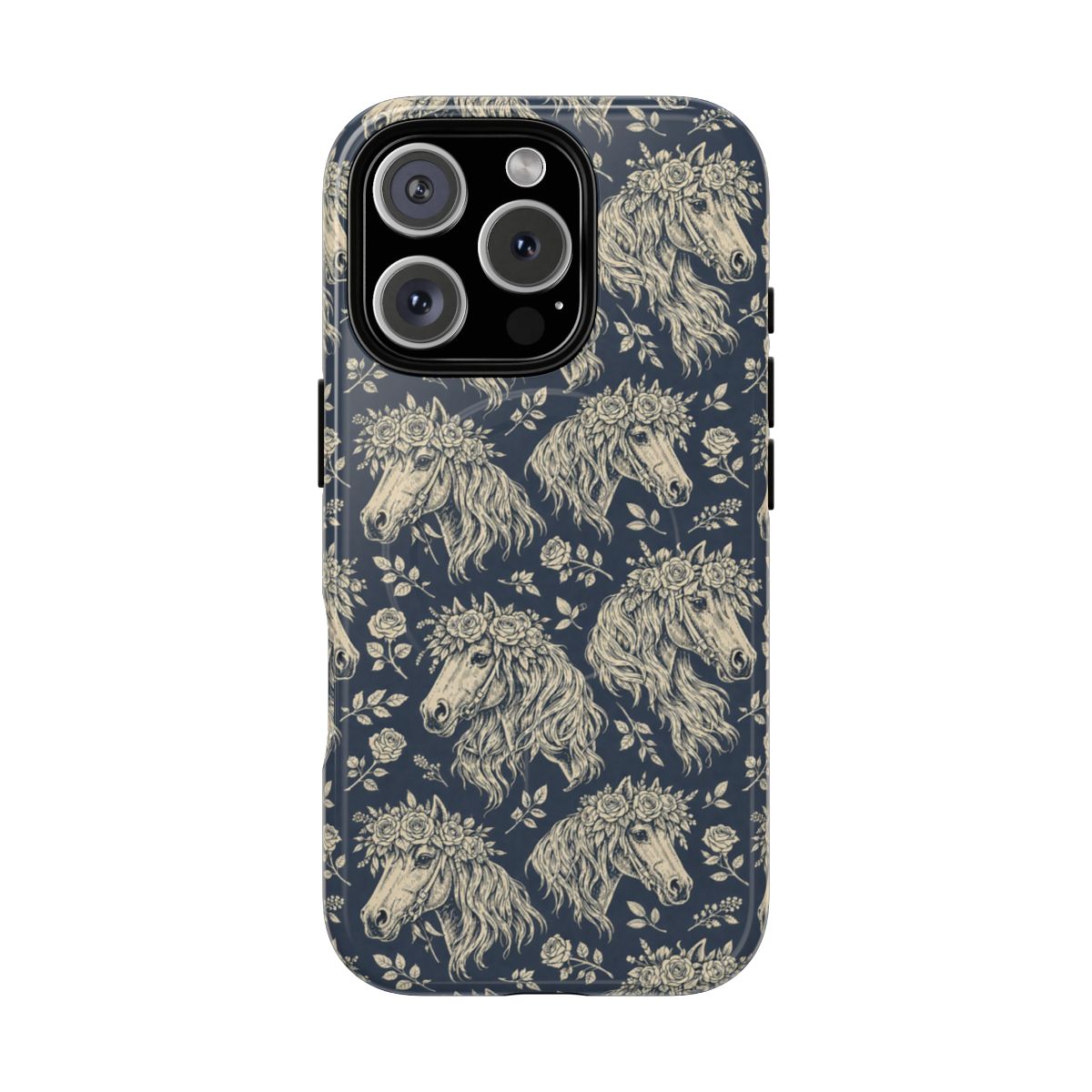 Floral Horses Magnetic Case