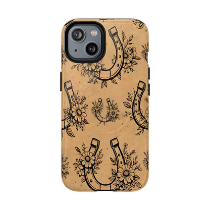 Floral Horseshoes Magnetic Case