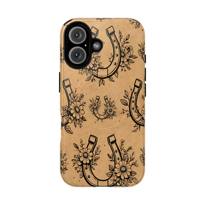 Floral Horseshoes Magnetic Case