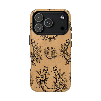 Floral Horseshoes Magnetic Case